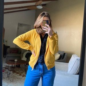 Yellow Zip Up Hoodie
